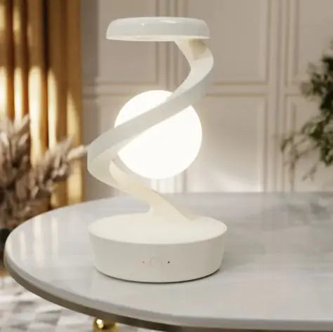 Rotating Moon Desk Lamp with Wireless Charging &amp; Sensor Control